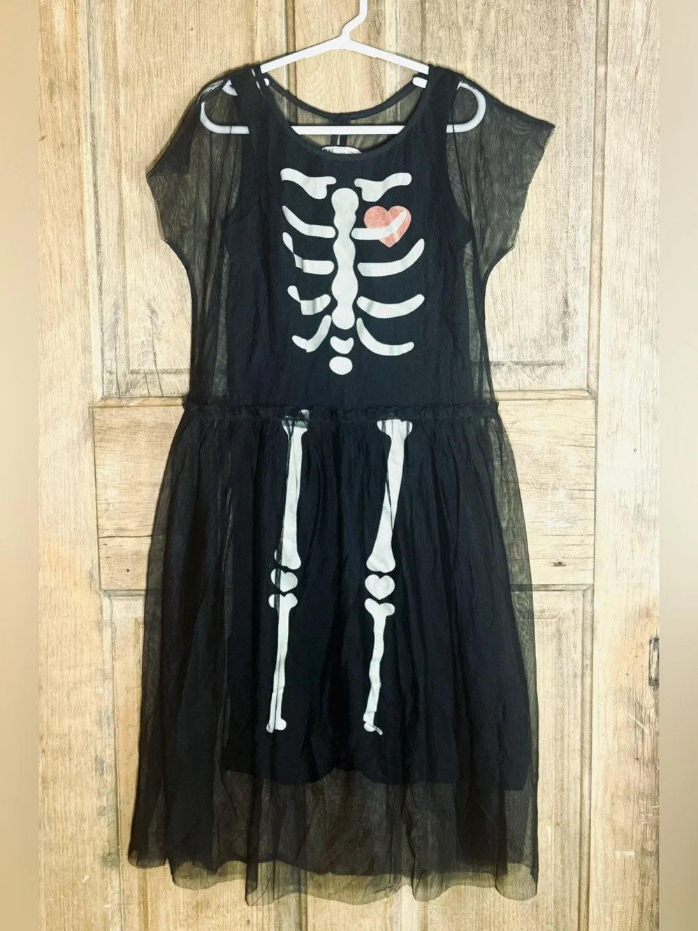 H&M skeleton dress costume size 8-9